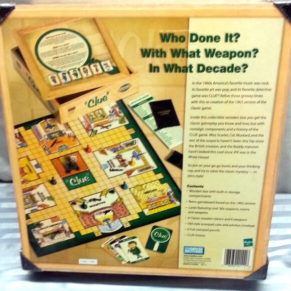 Clue Nostalgia Games Series Wooden Box - Picture 2 of 3